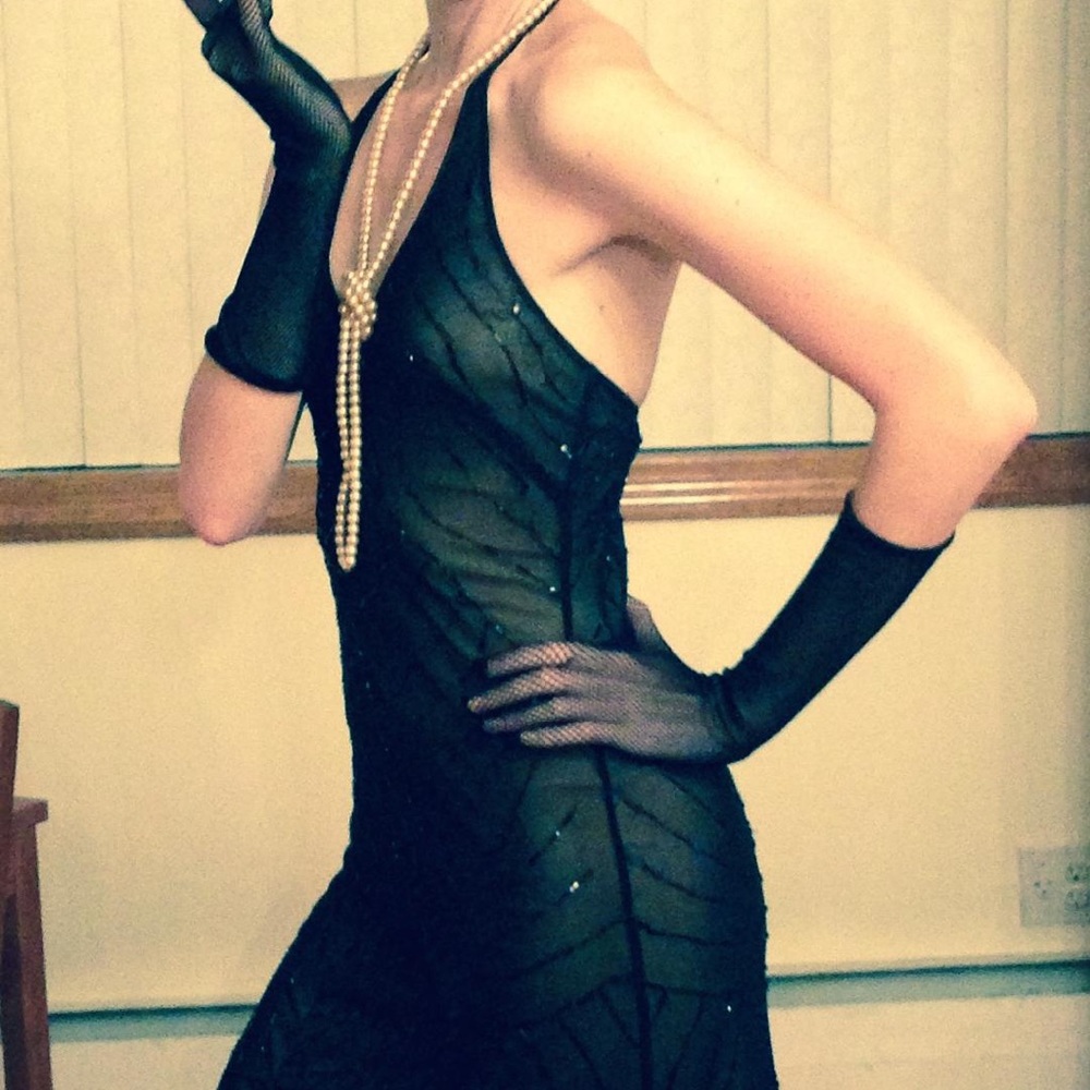 BCBG MaxAzria Black sparkly dress - size XS